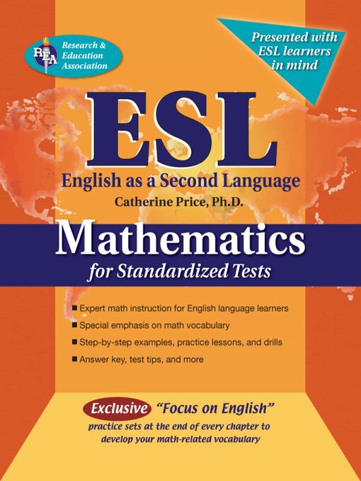 Cover image for ESL Mathematics for Standardized Tests